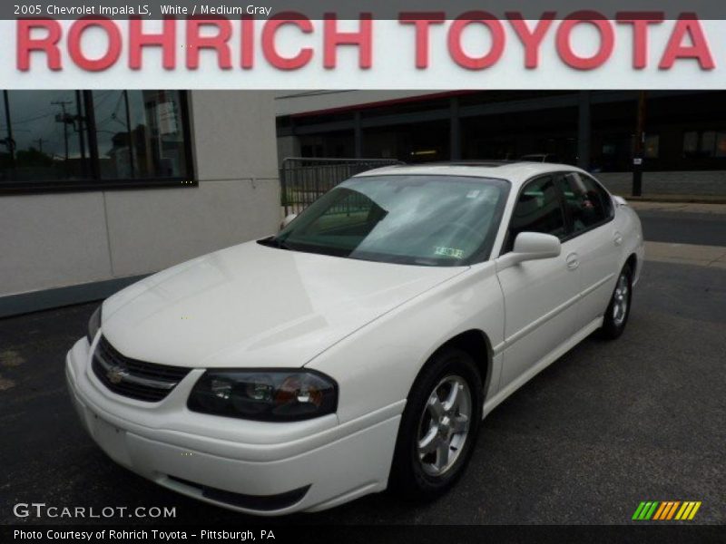 White / Medium Gray 2005 Chevrolet Impala LS