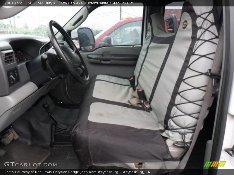 Oxford White / Medium Flint 2004 Ford F350 Super Duty XL Crew Cab 4x4