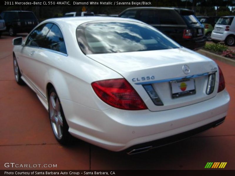 Diamond White Metallic / Savanna Beige/Black 2011 Mercedes-Benz CL 550 4MATIC