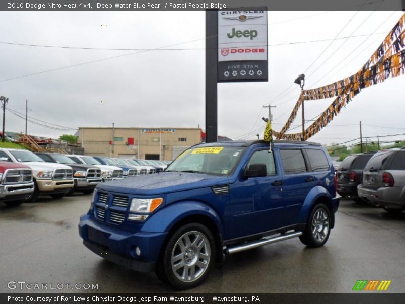 Deep Water Blue Pearl / Pastel Pebble Beige 2010 Dodge Nitro Heat 4x4