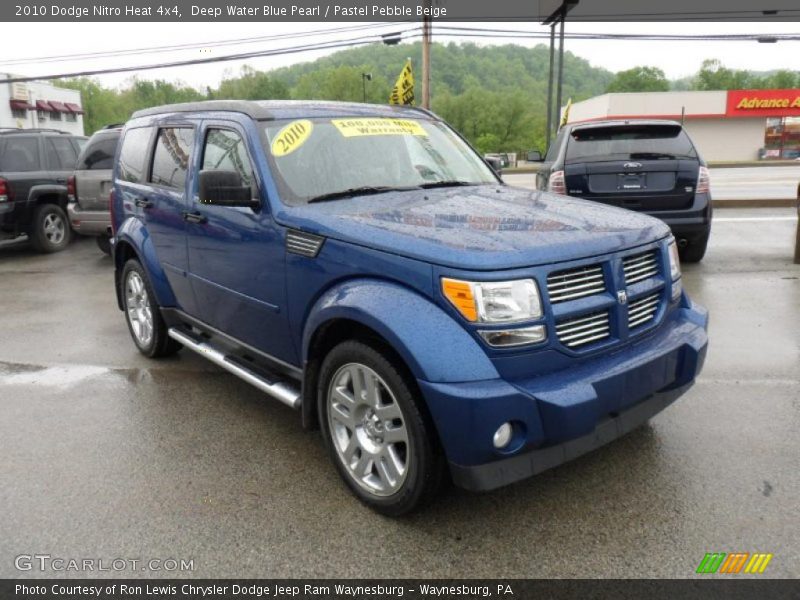 Deep Water Blue Pearl / Pastel Pebble Beige 2010 Dodge Nitro Heat 4x4