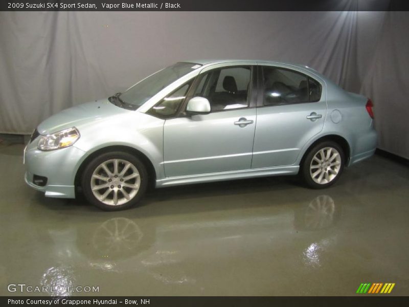 Vapor Blue Metallic / Black 2009 Suzuki SX4 Sport Sedan