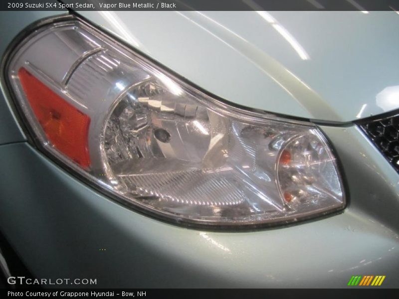 Vapor Blue Metallic / Black 2009 Suzuki SX4 Sport Sedan