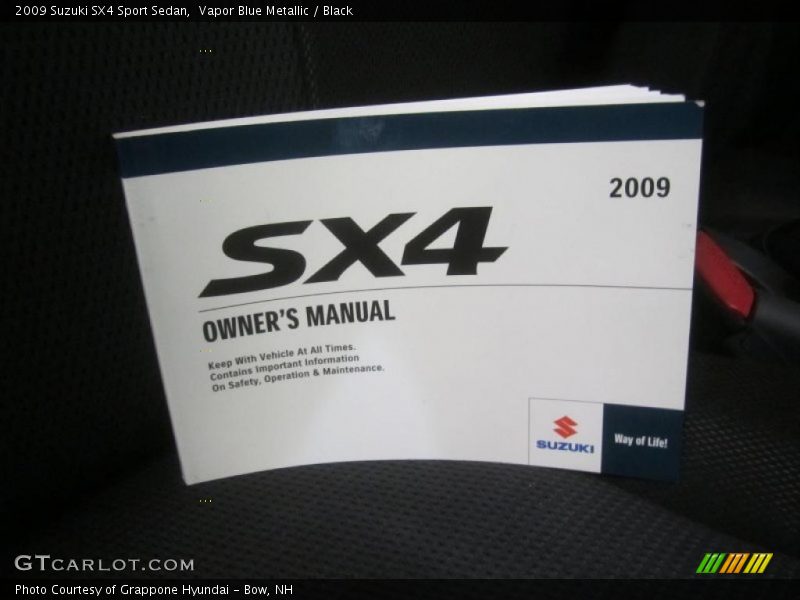 Vapor Blue Metallic / Black 2009 Suzuki SX4 Sport Sedan
