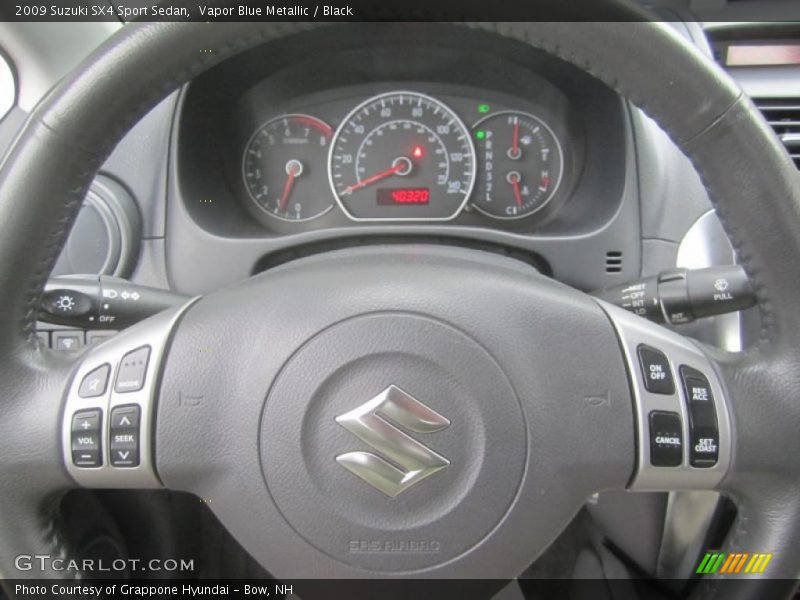 Vapor Blue Metallic / Black 2009 Suzuki SX4 Sport Sedan
