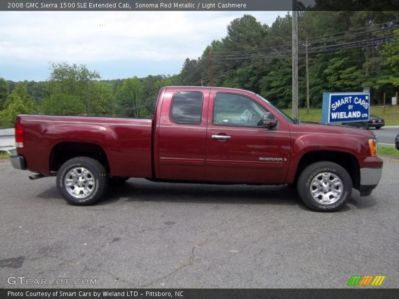 Sonoma Red Metallic / Light Cashmere 2008 GMC Sierra 1500 SLE Extended Cab