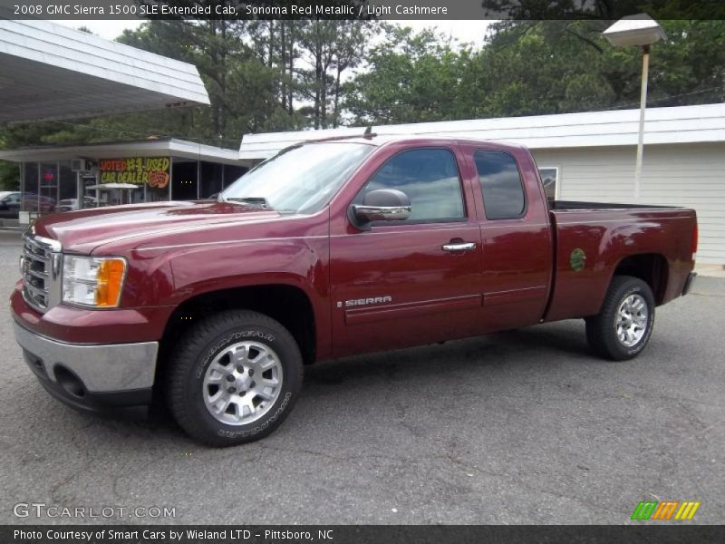 Sonoma Red Metallic / Light Cashmere 2008 GMC Sierra 1500 SLE Extended Cab