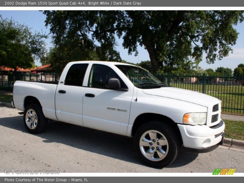 Bright White / Dark Slate Gray 2002 Dodge Ram 1500 Sport Quad Cab 4x4