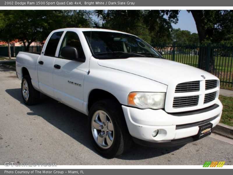 Bright White / Dark Slate Gray 2002 Dodge Ram 1500 Sport Quad Cab 4x4