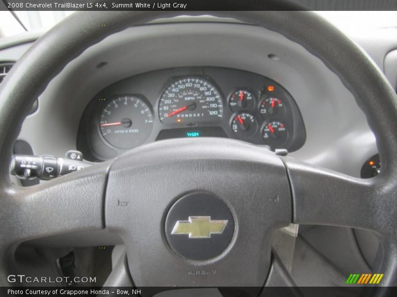 Summit White / Light Gray 2008 Chevrolet TrailBlazer LS 4x4