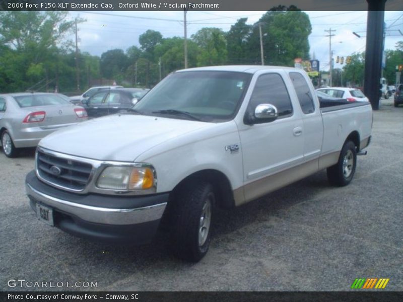 Oxford White / Medium Parchment 2000 Ford F150 XLT Extended Cab