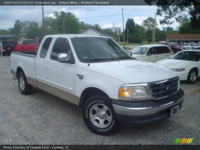 Oxford White / Medium Parchment 2000 Ford F150 XLT Extended Cab