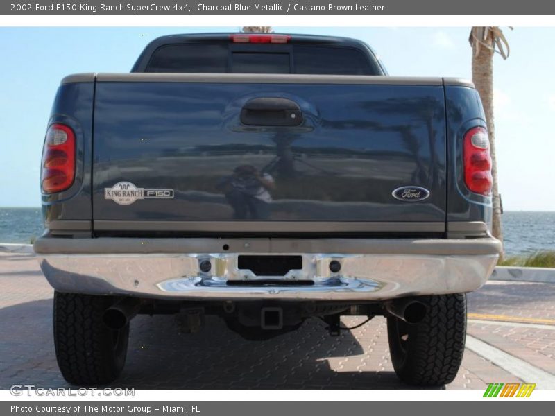 Charcoal Blue Metallic / Castano Brown Leather 2002 Ford F150 King Ranch SuperCrew 4x4