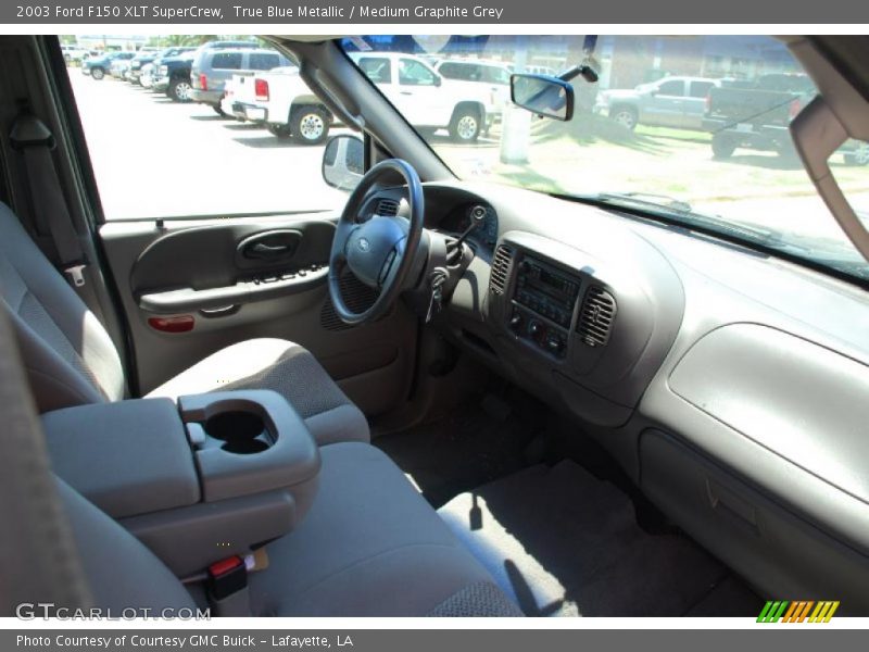 True Blue Metallic / Medium Graphite Grey 2003 Ford F150 XLT SuperCrew