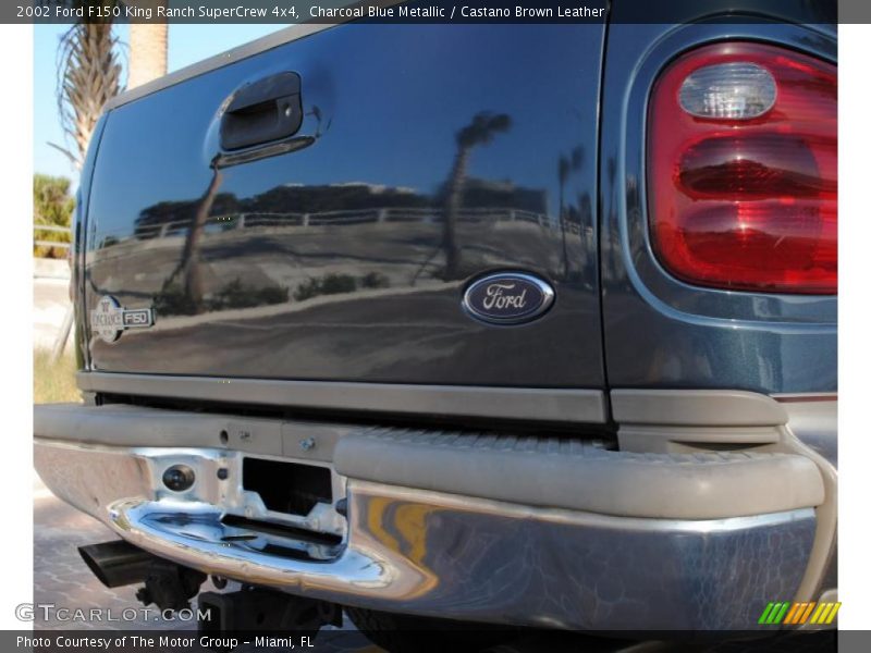 Charcoal Blue Metallic / Castano Brown Leather 2002 Ford F150 King Ranch SuperCrew 4x4