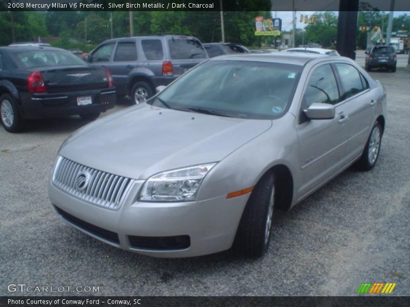 Silver Birch Metallic / Dark Charcoal 2008 Mercury Milan V6 Premier