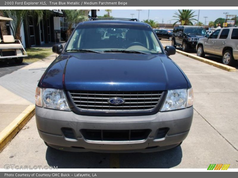 True Blue Metallic / Medium Parchment Beige 2003 Ford Explorer XLS