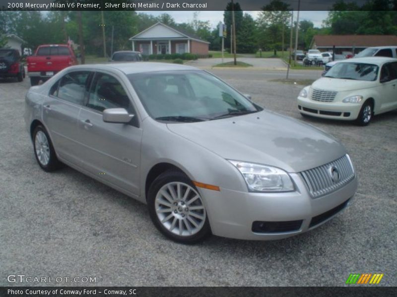 Silver Birch Metallic / Dark Charcoal 2008 Mercury Milan V6 Premier