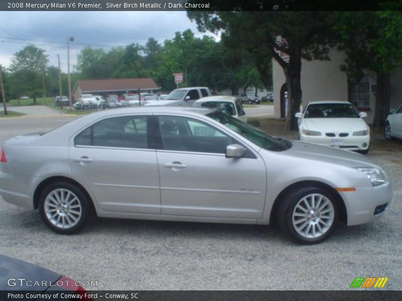 Silver Birch Metallic / Dark Charcoal 2008 Mercury Milan V6 Premier