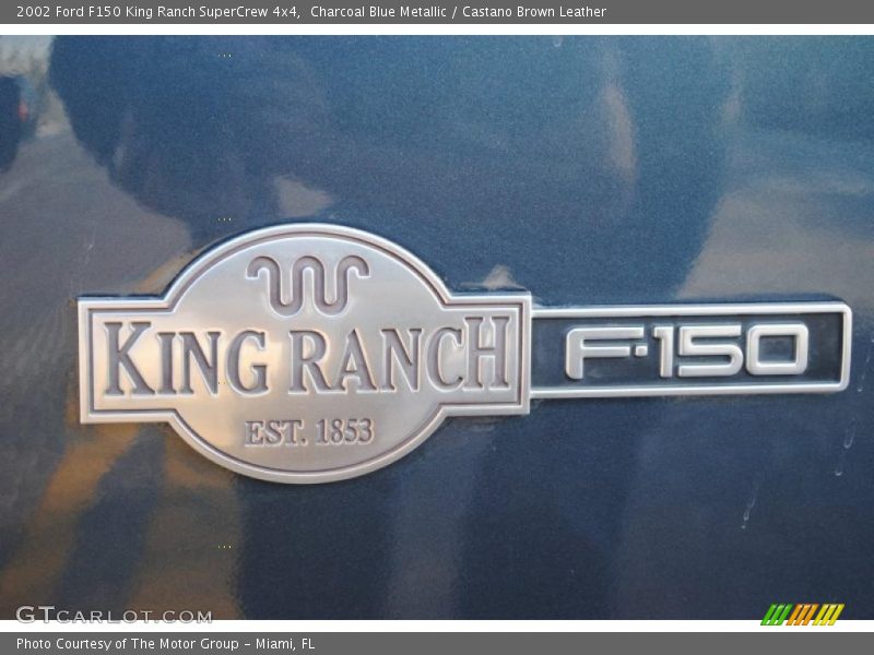 Charcoal Blue Metallic / Castano Brown Leather 2002 Ford F150 King Ranch SuperCrew 4x4