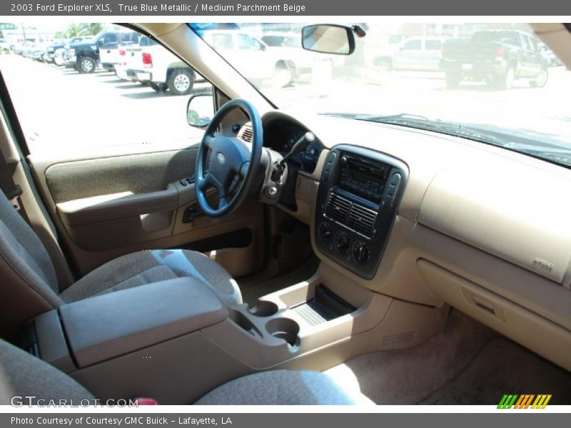 True Blue Metallic / Medium Parchment Beige 2003 Ford Explorer XLS