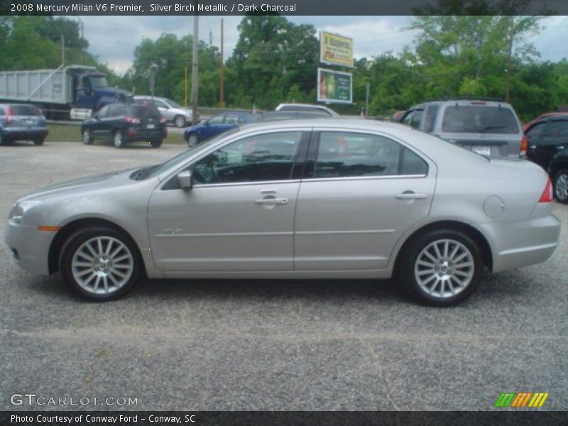 Silver Birch Metallic / Dark Charcoal 2008 Mercury Milan V6 Premier