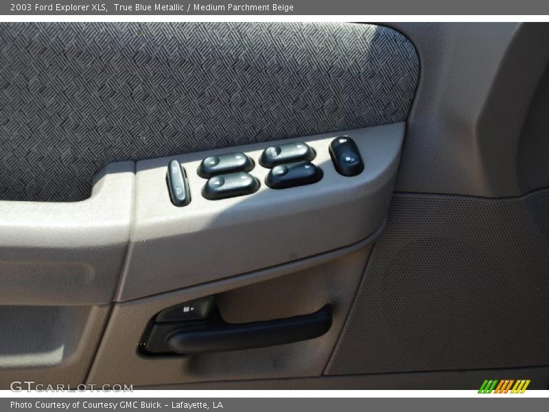 True Blue Metallic / Medium Parchment Beige 2003 Ford Explorer XLS
