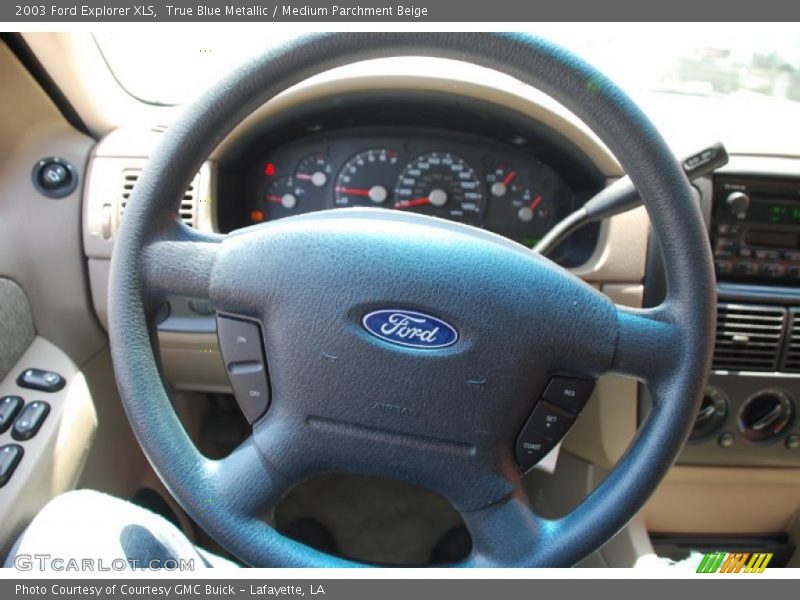 True Blue Metallic / Medium Parchment Beige 2003 Ford Explorer XLS