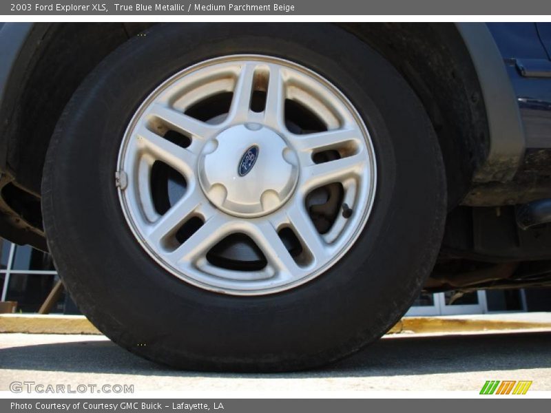 True Blue Metallic / Medium Parchment Beige 2003 Ford Explorer XLS