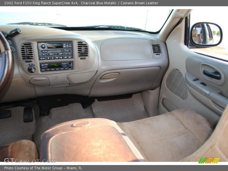 Charcoal Blue Metallic / Castano Brown Leather 2002 Ford F150 King Ranch SuperCrew 4x4