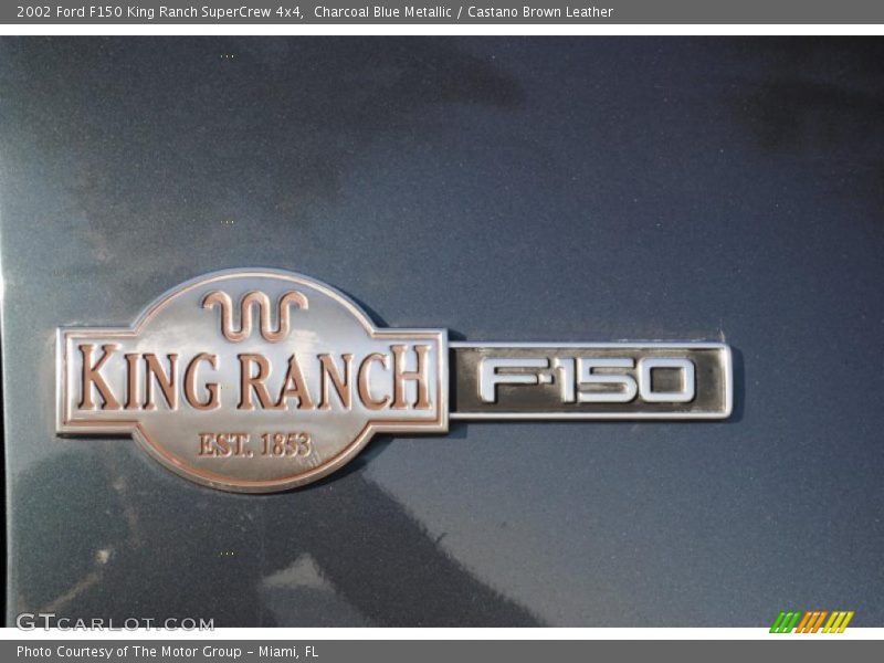 Charcoal Blue Metallic / Castano Brown Leather 2002 Ford F150 King Ranch SuperCrew 4x4