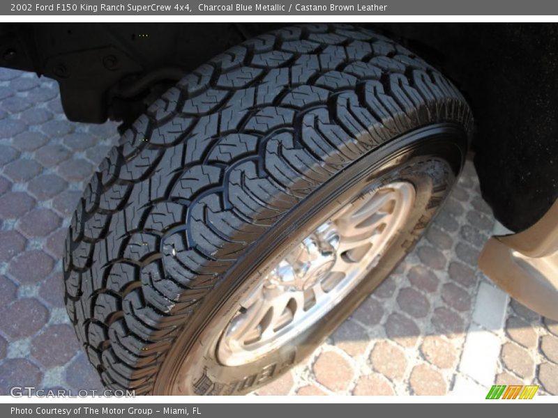 Charcoal Blue Metallic / Castano Brown Leather 2002 Ford F150 King Ranch SuperCrew 4x4