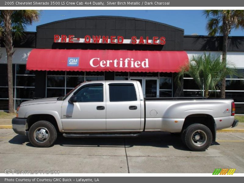 Silver Birch Metallic / Dark Charcoal 2005 Chevrolet Silverado 3500 LS Crew Cab 4x4 Dually