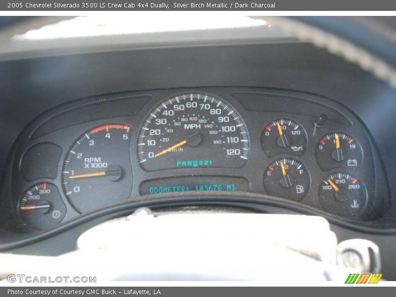 Silver Birch Metallic / Dark Charcoal 2005 Chevrolet Silverado 3500 LS Crew Cab 4x4 Dually
