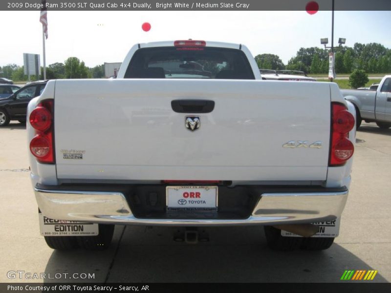 Bright White / Medium Slate Gray 2009 Dodge Ram 3500 SLT Quad Cab 4x4 Dually