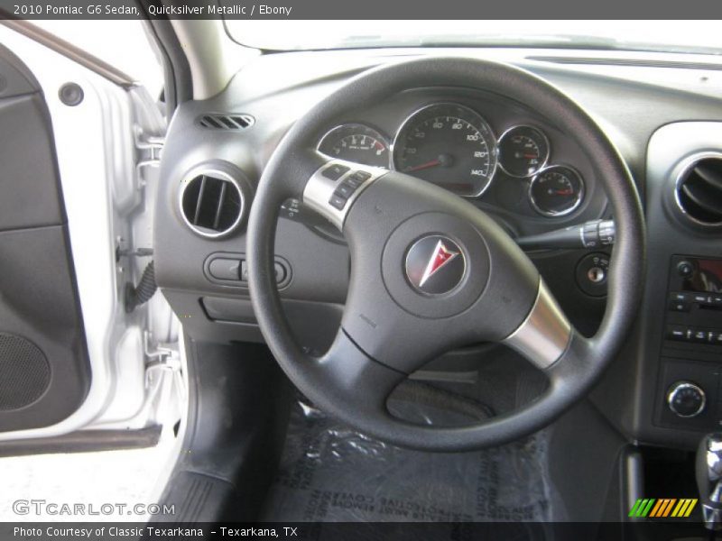 Quicksilver Metallic / Ebony 2010 Pontiac G6 Sedan