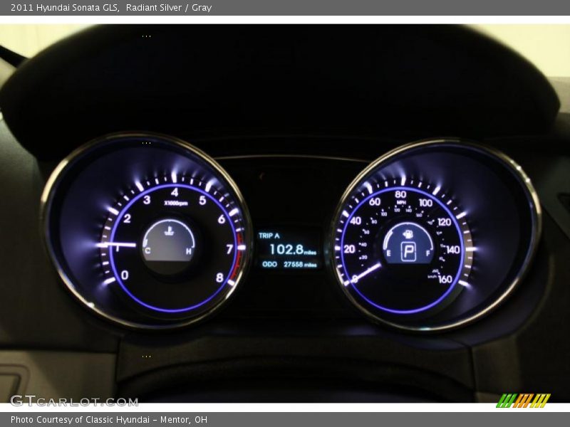 Radiant Silver / Gray 2011 Hyundai Sonata GLS