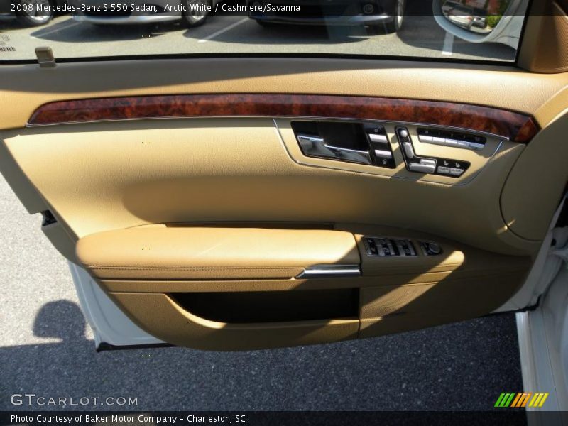 Arctic White / Cashmere/Savanna 2008 Mercedes-Benz S 550 Sedan