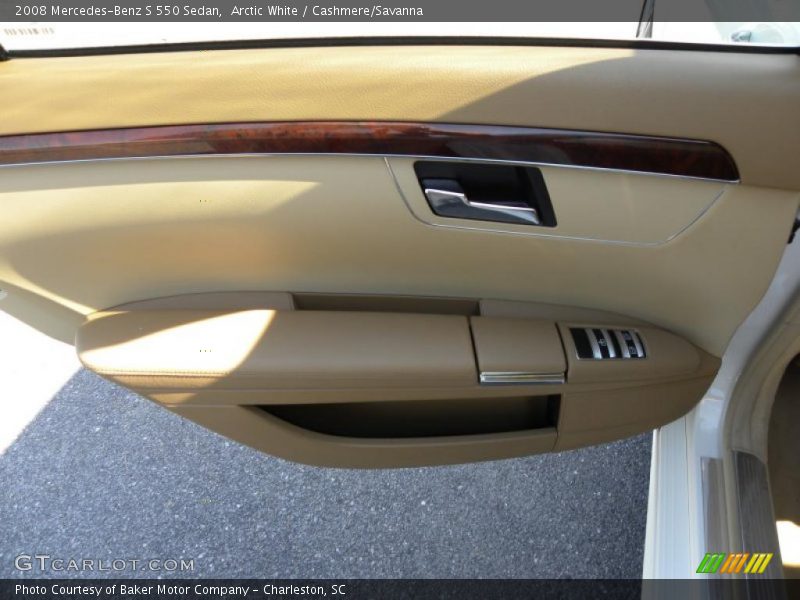 Arctic White / Cashmere/Savanna 2008 Mercedes-Benz S 550 Sedan