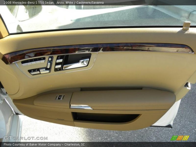 Arctic White / Cashmere/Savanna 2008 Mercedes-Benz S 550 Sedan
