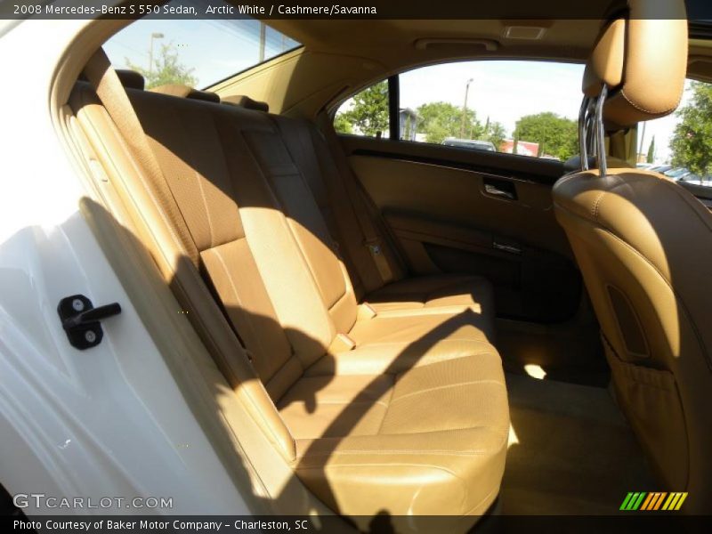 Arctic White / Cashmere/Savanna 2008 Mercedes-Benz S 550 Sedan