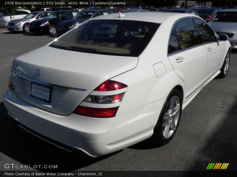 Arctic White / Cashmere/Savanna 2008 Mercedes-Benz S 550 Sedan