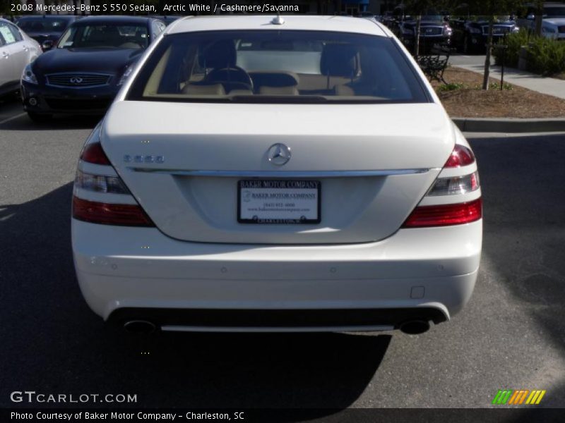 Arctic White / Cashmere/Savanna 2008 Mercedes-Benz S 550 Sedan