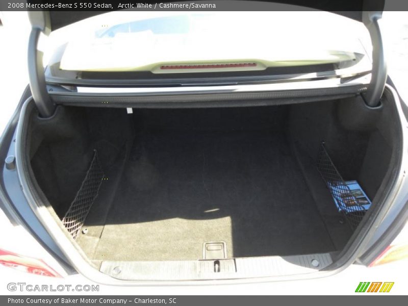 Arctic White / Cashmere/Savanna 2008 Mercedes-Benz S 550 Sedan