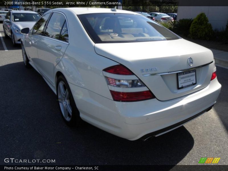 Arctic White / Cashmere/Savanna 2008 Mercedes-Benz S 550 Sedan