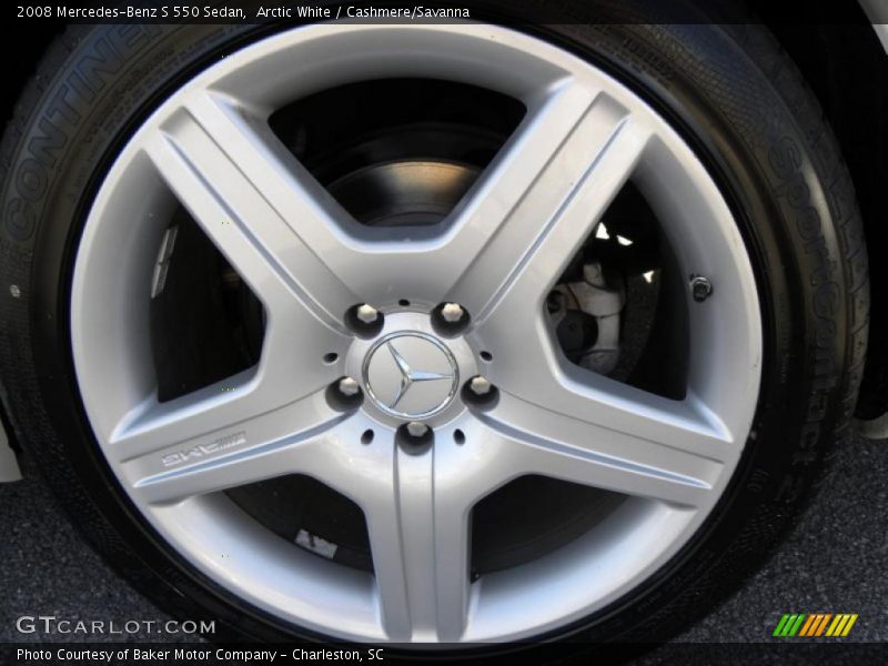 Arctic White / Cashmere/Savanna 2008 Mercedes-Benz S 550 Sedan