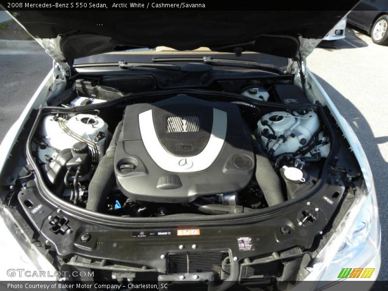 Arctic White / Cashmere/Savanna 2008 Mercedes-Benz S 550 Sedan