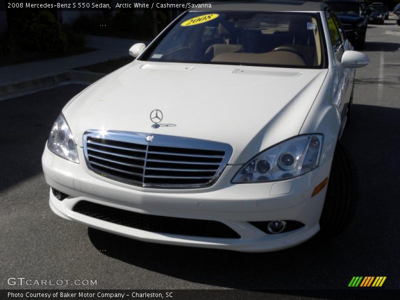 Arctic White / Cashmere/Savanna 2008 Mercedes-Benz S 550 Sedan