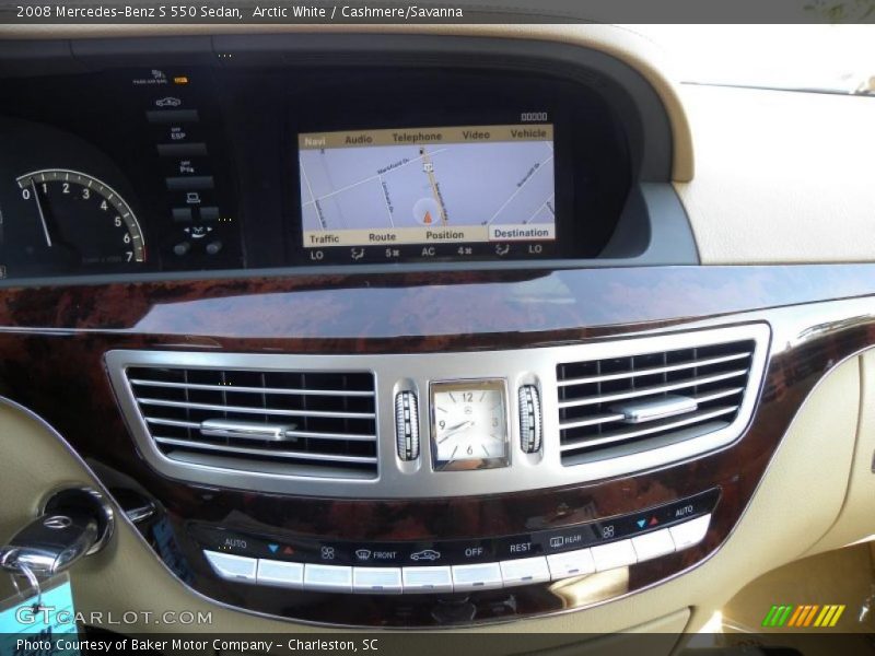 Arctic White / Cashmere/Savanna 2008 Mercedes-Benz S 550 Sedan