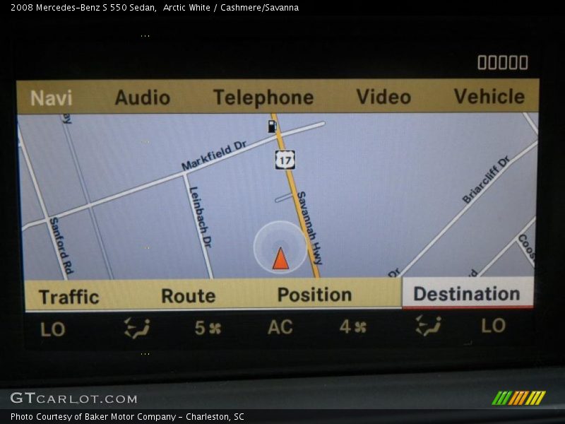 Arctic White / Cashmere/Savanna 2008 Mercedes-Benz S 550 Sedan